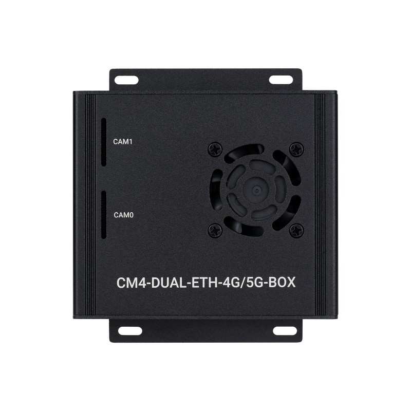 Dual Gigabit Ethernet 5G/4G Mini-Computer Based on Raspberry Pi Compute Module 4 (NOT Included), Metal Case, with Cooling Fan