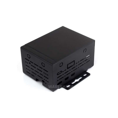 Industrial Grade Metal Case (D) for Raspberry Pi 5, Larger Internal Space, Supports Installing Official Cooling Fan And Various HATs, Wall-mount and Rail-mount Support