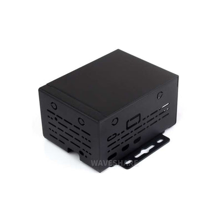 Industrial Grade Metal Case (D) for Raspberry Pi 5, Larger Internal Space, Supports Installing Official Cooling Fan And Various HATs, Wall-mount and Rail-mount Support