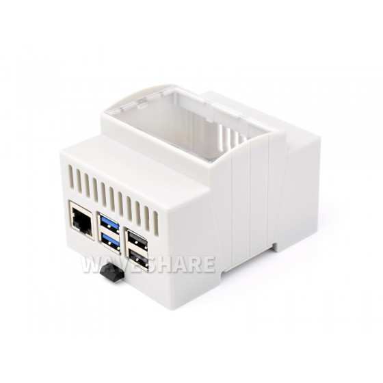 DIN rail ABS Case for Raspberry Pi 5, large inner space, injection moduling
