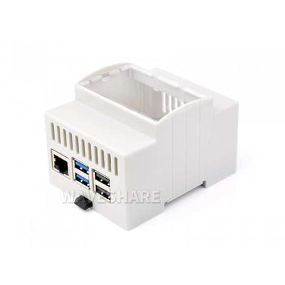 DIN rail ABS Case for Raspberry Pi 5, large inner space, injection moduling