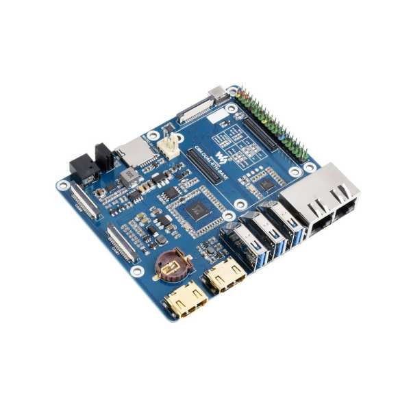 Dual ETH Mini-Computer For Raspberry Pi Compute Module 4(NOT Included), Gigabit Ethernet, 4CH Isolated RS485