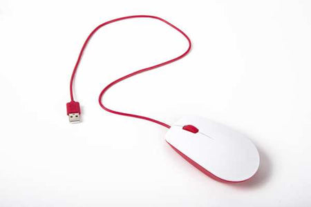 Raspberry Pi Official Mouse (White/Red)