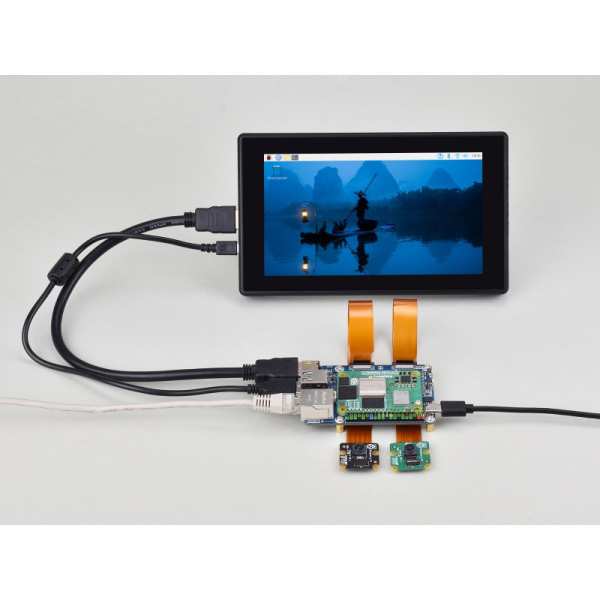 Mini Base Board (B) / Mini-Computer designed for Raspberry Pi Compute Module 5 (NOT Included), Onboard EEPROM And Encryption Chip