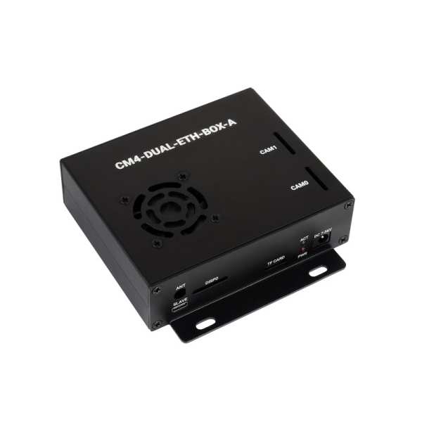 Dual Gigabit Ethernet Mini-Computer Based on Raspberry Pi Compute Module 4 (NOT Included), Metal Case, with Cooling Fan