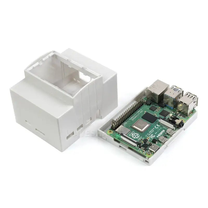 DIN Rail ABS Case for Raspberry Pi 4, Large Inner Space, Injection Moduling