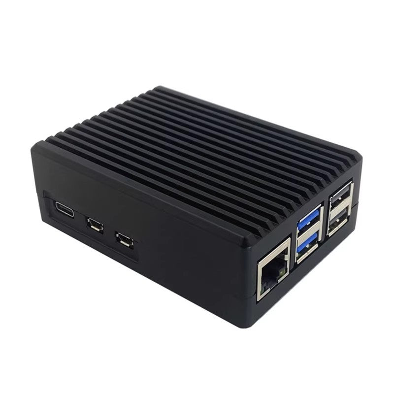 Custodia In Lega Di Alluminio Per Raspberry Pi 5b,Contenitore Protettivo In Metallo Con Dissipatore Di Calore A Raffreddamento Passivo Per Scheda Di Sviluppo