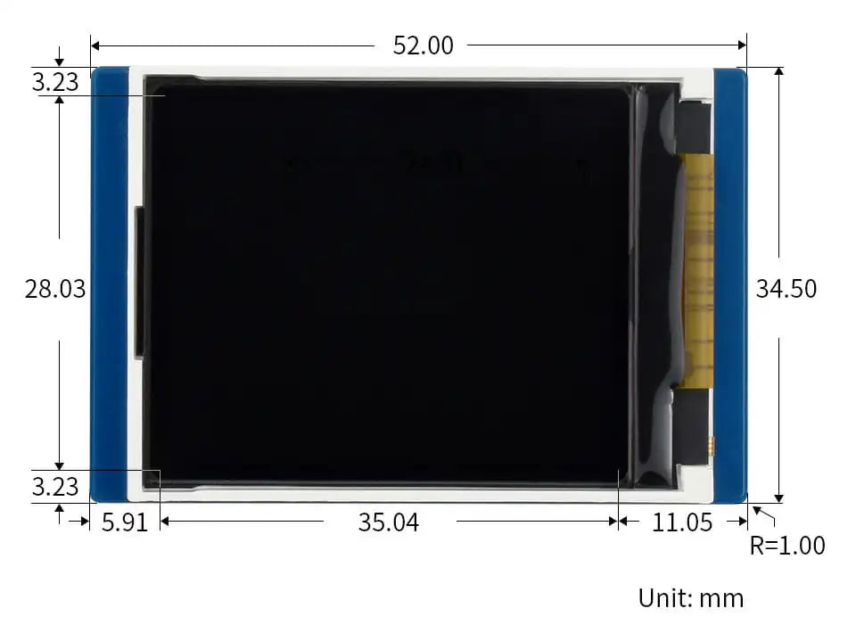 1.8inch LCD Display Module for Raspberry Pi Pico, 65K Colors, 160×128, SPI