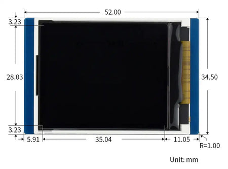 1.8inch LCD Display Module for Raspberry Pi Pico, 65K Colors, 160×128, SPI