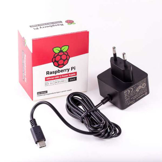 Raspberry Pi 4 Official Power Supply (5.1V – 3A) Black with EU Plug