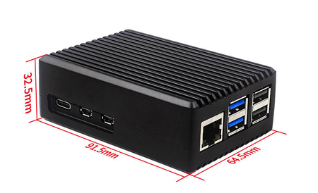 Custodia In Lega Di Alluminio Per Raspberry Pi 5b,Contenitore Protettivo In Metallo Con Dissipatore Di Calore A Raffreddamento Passivo Per Scheda Di Sviluppo