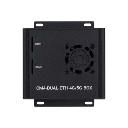 Dual Gigabit Ethernet 5G/4G Mini-Computer Based on Raspberry Pi Compute Module 4 (NOT Included), Metal Case, with Cooling Fan