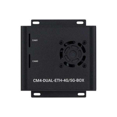 Dual Gigabit Ethernet 5G/4G Mini-Computer Based on Raspberry Pi Compute Module 4 (NOT Included), Metal Case, with Cooling Fan