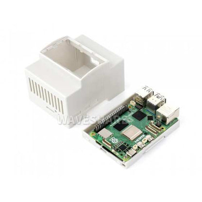 DIN rail ABS Case for Raspberry Pi 5, large inner space, injection moduling