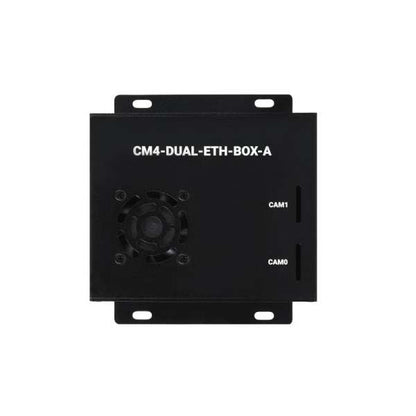 Dual Gigabit Ethernet Mini-Computer Based on Raspberry Pi Compute Module 4 (NOT Included), Metal Case, with Cooling Fan