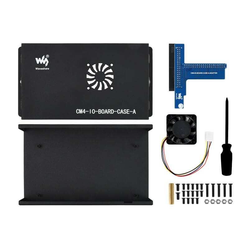 Metal Box (A) for Raspberry Pi Compute Module 4 IO Board, with Cooling Fan