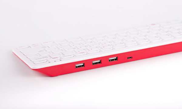 Raspberry Pi Official Keyboard (White/Red) – US Layout