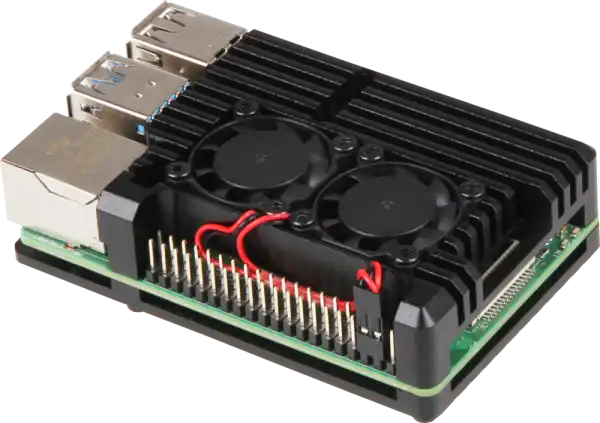 Raspberry Pi 4 ARMOR CASE BLOCK ACTIVE DOUBLE FAN