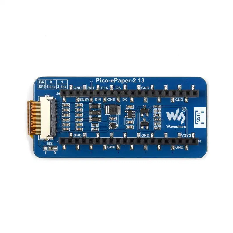 2.13inch E-Paper E-Ink Display Module for Raspberry Pi Pico, 250×122, Black / White, SPI