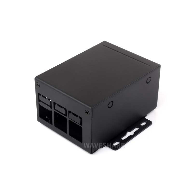 Industrial Grade Metal Case (D) for Raspberry Pi 5, Larger Internal Space, Supports Installing Official Cooling Fan And Various HATs, Wall-mount and Rail-mount Support