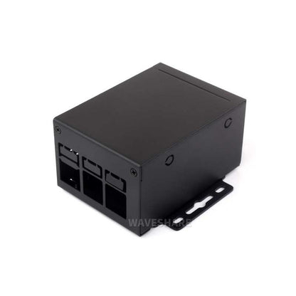 Industrial Grade Metal Case (D) for Raspberry Pi 5, Larger Internal Space, Supports Installing Official Cooling Fan And Various HATs, Wall-mount and Rail-mount Support