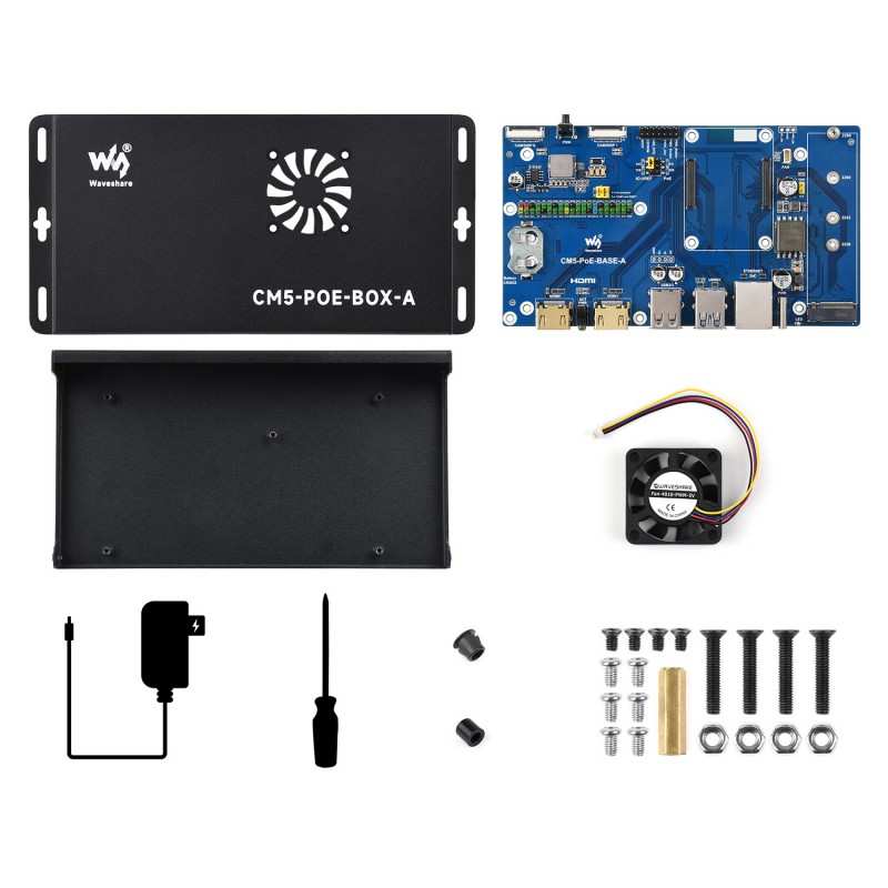 Raspberry Pi Compute Module 5 IO Board With PoE Feature, For All Variants Of CM5