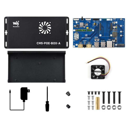 Raspberry Pi Compute Module 5 IO Board With PoE Feature, For All Variants Of CM5