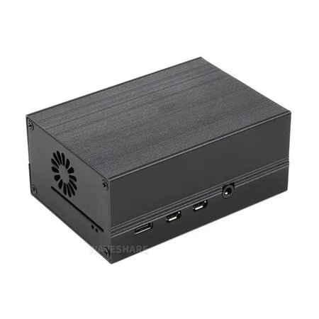 Stripe Aluminum Cooling Case for Raspberry Pi 4, Built-In Active Radiator with Fins
