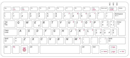 Raspberry Pi Official Keyboard (White/Red) – ITA Layout