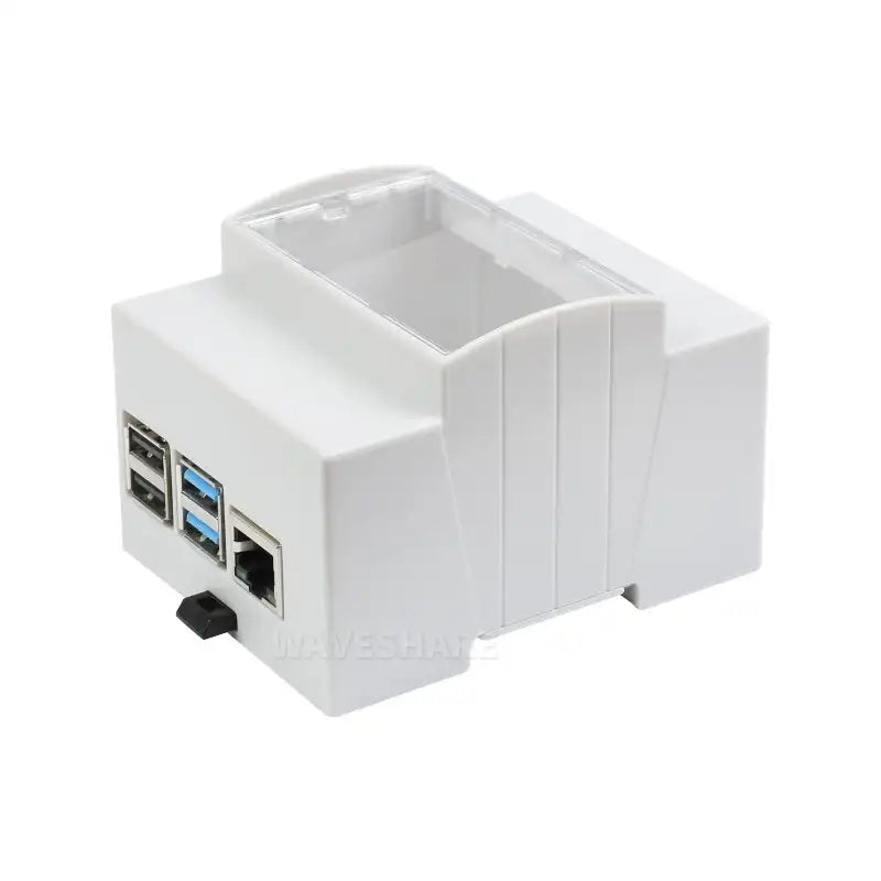 DIN Rail ABS Case for Raspberry Pi 4, Large Inner Space, Injection Moduling